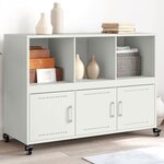vidaXL Buffet blanc 100 5x39x72 cm acier