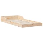 vidaXL Cadre de lit Naturel 90 x 220 cm Pin massif