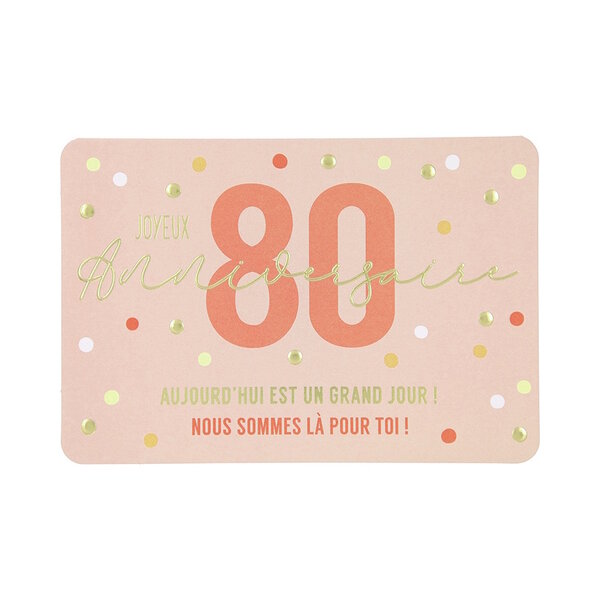 Carte De Voeux - Anniversaire - 80 ans
