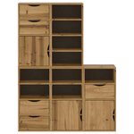 vidaXL Armoires latérales 5 Pièces ODDA 40x24x79 cm bois massif pin