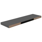 vidaXL Étagère murale flottante Gris brillant 90x23 5x3 8 cm MDF