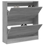 vidaXL Armoire à chaussures sonoma gris 80x21x87 5cm bois d'ingénierie