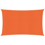 vidaXL Voile d'ombrage 160 g/m² rectangulaire orange 3x5 m PEHD