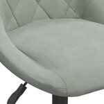 vidaXL Chaises pivotantes à manger lot de 6 gris clair velours
