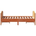 vidaXL Cadre de lit sans matelas cire marron 120x190cm bois pin massif