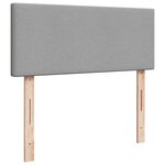 vidaXL Sommier à lattes de lit avec matelas Gris clair 120x200cm Tissu