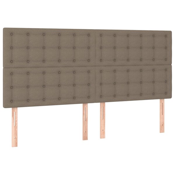 vidaXL Tête de lit Taupe 160x5x118/128 cm Tissu