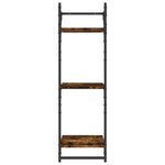vidaXL Étagères murales à 3 niveaux avec barres 2 Pièces chêne fumé