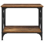 vidaXL Table d'appoint Bois ancien 55 x 38 x 45 cm Bois d'ingénierie