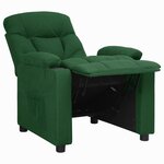 vidaXL Fauteuil inclinable Vert foncé Tissu