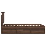 vidaXL Cadre de lit Chêne brun 120 x 200 cm Bois de pin massif