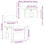 vidaXL Fauteuil inclinable électrique gris nuage tissu