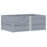 vidaXL Jardinière gris 150x100 cm bois de pin massif