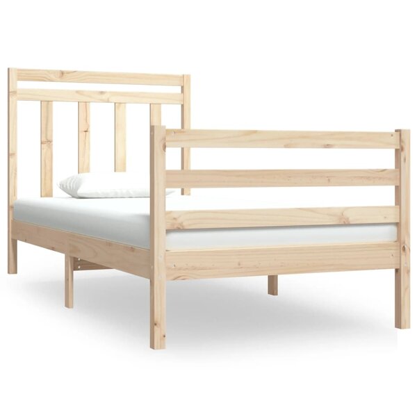 vidaXL Cadre de lit bois massif 90x190 cm simple