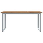 vidaXL Table de jardin pour repas Gris 160 x 80 x 75 cm