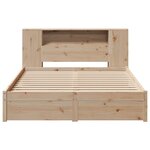 vidaXL Lit bibliothèque sans matelas 160x200 cm bois massif de pin
