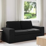 vidaXL Canapé Noir 182 x 80 x 82 cm tissu
