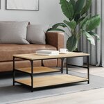 vidaXL Table basse chêne sonoma 90x49x40 cm bois d'ingénierie