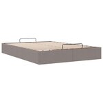 vidaXL Cadre de lit ottoman sans matelas taupe 140x190 cm tissu
