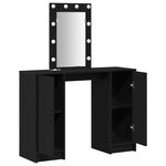 vidaXL Table de Toilette Noir 102 x 33 x 135 cm Bois d'ingénierie
