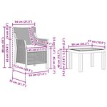 vidaXL Ensemble salon avec coussin 3 Pièces Anthracite PP