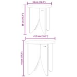 vidaXL Table basse 2 Pièces Marron cire 41 5 x 41 5 x 44 cm