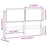 vidaXL Tête de lit capitonnée Blanc et gris clair 140 cm Pin massif