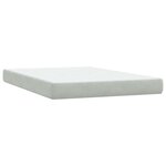vidaXL Sommier à lattes de lit et matelas et LED gris clair 160x220cm velours