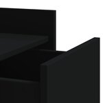 vidaXL Table de chevet noir 45x50x65 cm bois d’ingénierie