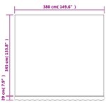 vidaXL Tissu de remplacement pour auvent rayures rouges et blanches