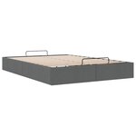 vidaXL Cadre de lit ottoman sans matelas gris foncé 140x190 cm tissu