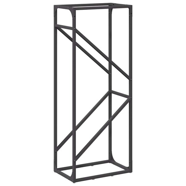 vidaXL Portant de bois chauffage noir 40x25x100 cm