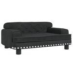vidaXL Canapé pour enfants noir 70x45x30 cm velours