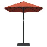 vidaXL Parasol de jardin Terre cuite 385 x 209 x 244 cm Polyester