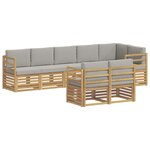 vidaXL Ensemble de canapés d'extérieur 8 Pièces Blanc et gris clair
