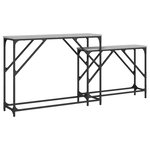 vidaXL Tables console gigognes 2 Pièces sonoma gris bois d'ingénierie