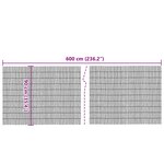 vidaXL Clôture de jardin 600x90 cm roseau