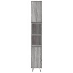 vidaXL Ensemble d'armoires de salle de bain 3 Pièces sonoma gris