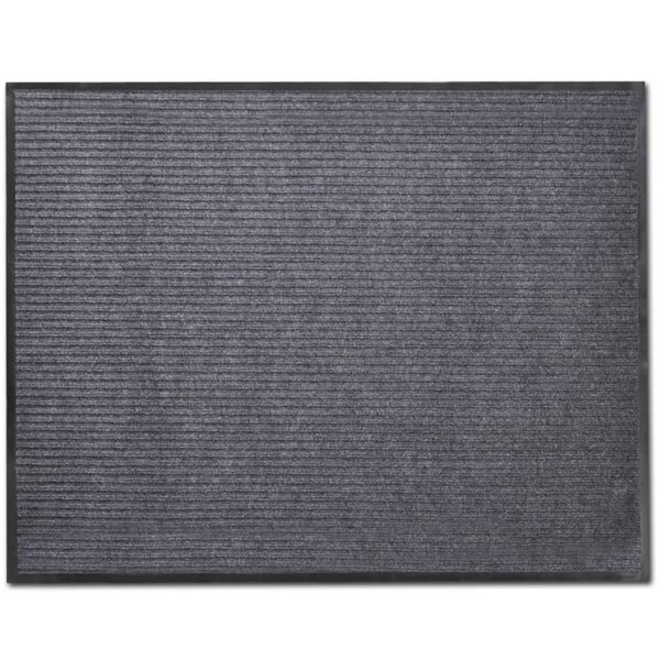 vidaXL Tapis d'entrée gris 90 x 60 cm PVC