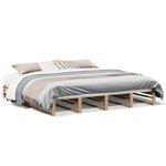 vidaXL Cadre de lit sans matelas 200x200 cm bois massif de pin