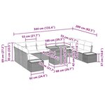 vidaXL Ensemble de salle à manger pour jardin 11 Pièces Beige  Gris