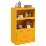 vidaXL Buffet jaune moutarde 67x39x107 cm acier