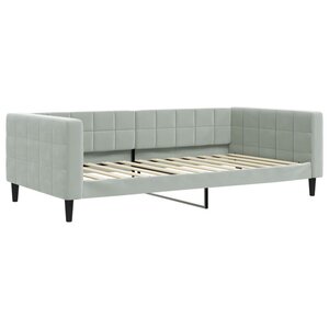 vidaXL Lit de repos gris clair 100x200 cm velours