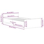 vidaXL Cadre de lit sans matelas chêne sonoma 90x200 cm