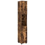 vidaXL Meuble de salle de bain haut Chêne fumé 30 x 35 x 192 cm