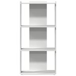 vidaXL Bibliothèque à 3 niveaux blanc 60x30x120 cm bois d'ingénierie