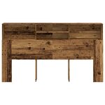 vidaXL Armoire de tête de lit vieux bois 180x19x103 5 cm