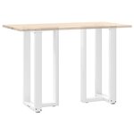 vidaXL Pieds de table de bar en T  2 pièces  blanc  40 x 35 x (90-91) cm  acier