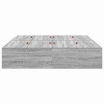 vidaXL Lit avec rangement Gris Sonoma 140 x 200 cm