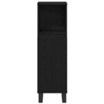 vidaXL Ensemble de mobilier de salle de bain avec stockage 3 Pièces Noir
